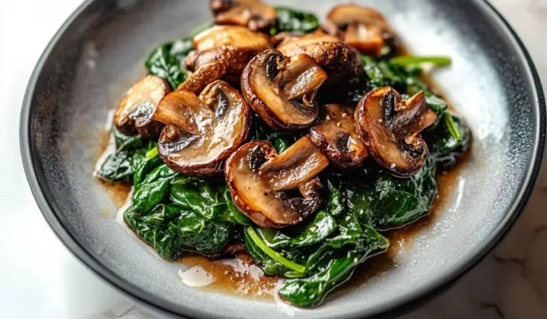 Mastering the Art of Simplicity: A Beginner-Friendly Recipe for Sautéed Mushrooms with Spinach