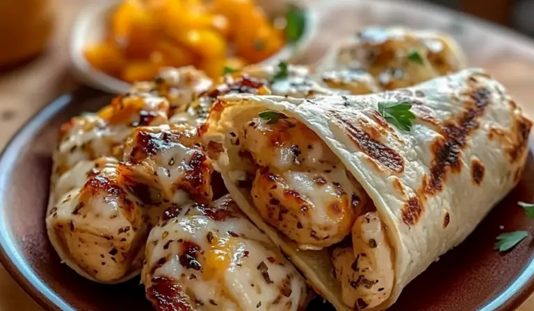 Cheesy Garlic Chicken Wraps: A Beginner’s Delight for Quick and Flavorful Meals