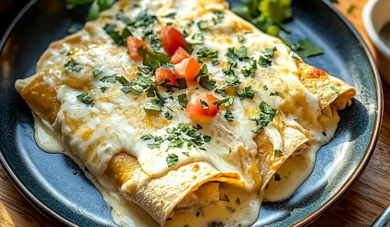 Creamy White Chicken Enchiladas: A Beginner-Friendly Delight