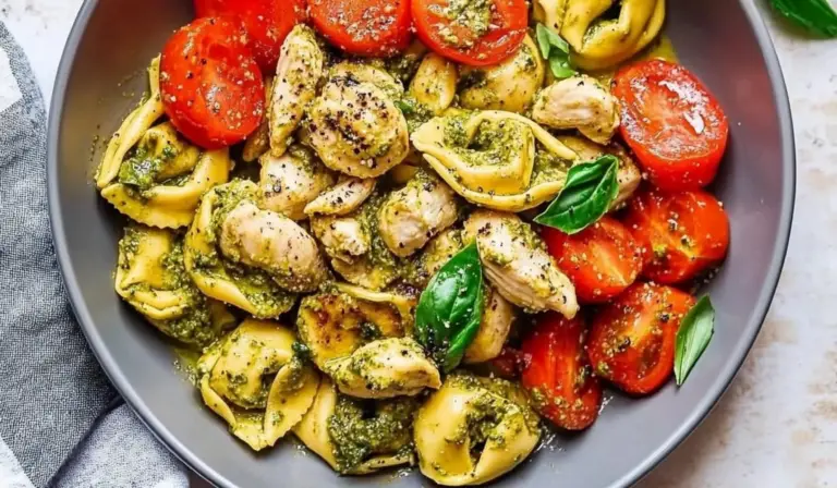 Pesto Chicken Tortellini and Veggies: A Mediterranean Delight