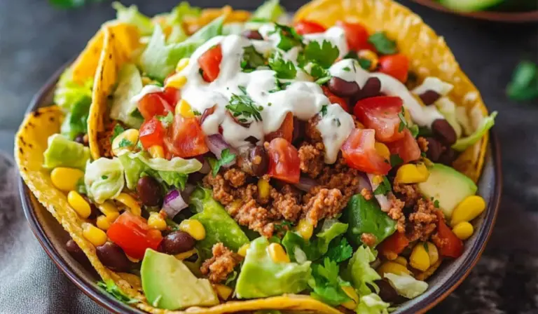 Easy Taco Salad Recipe with the Best Dressing: A Perfect Beginner’s Meal