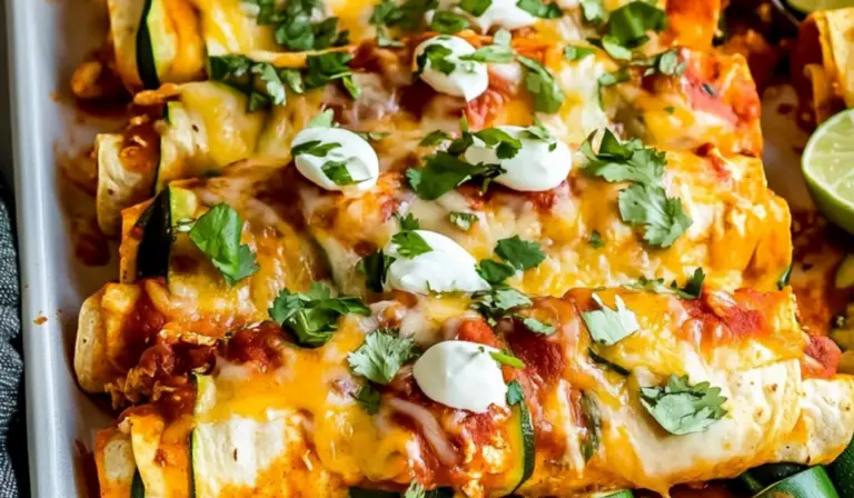 Sheet Pan Zucchini Chicken Enchiladas: A Simple and Healthy Tex-Mex Delight