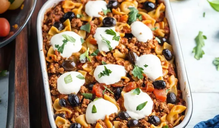 Mexican Ground Turkey Olive Pasta Bake: A Beginner’s Guide to a Flavorful and Easy Meal
