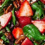 Spinach Strawberry Salad with Pecans Featured