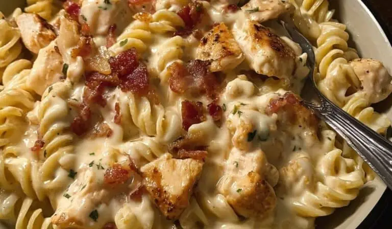 Chicken Bacon Ranch Pasta creamy bowl