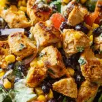 Zesty Southwest Chicken Salad in a rustic bowl