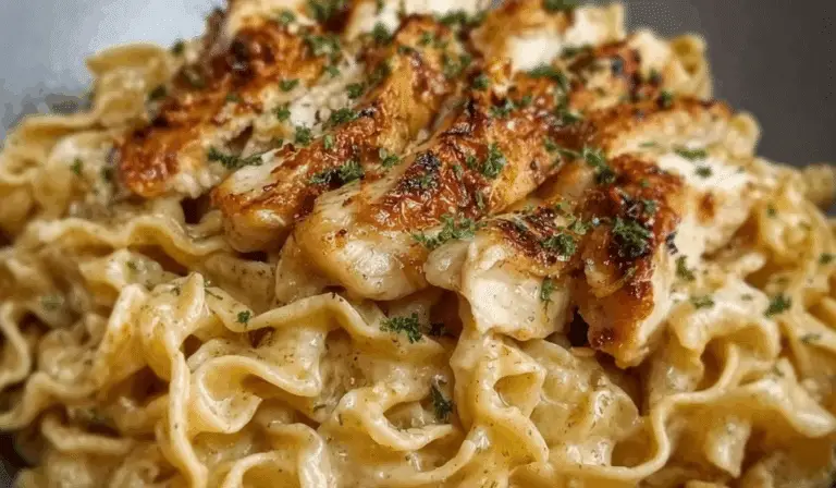 Chicken Buttered Noodles in a serving bowl