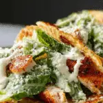 Smash Chicken Caesar Tacos on rustic table