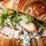 Chicken Caesar Croissant Sandwich close-up