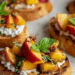 Peach Bruschetta with Whipped Ricotta
