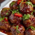 Sweet Chili Meatballs Crockpot featured recipe photo