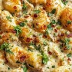 Creamy Crack Chicken Gnocchi in a bowl