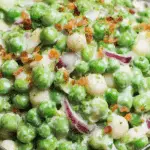 Easy English Pea Salad featured bowl