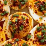 Spicy Chili Garlic Deviled Eggs Platter
