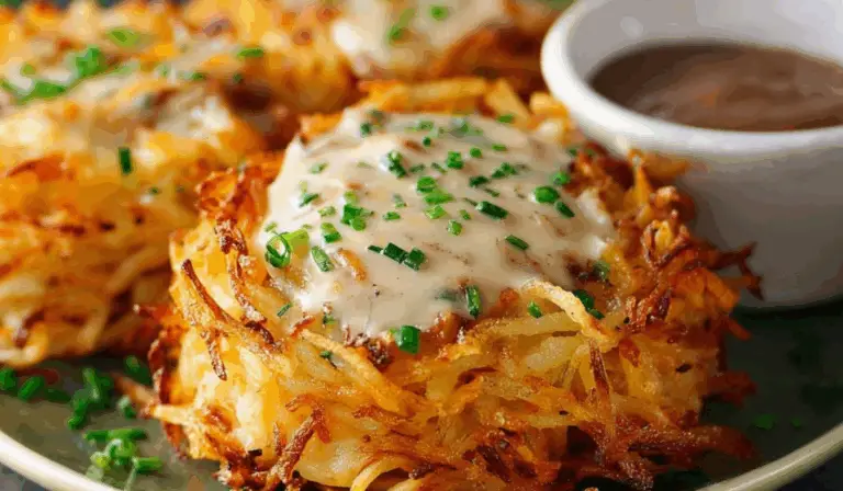 Hash Browns Breakfast Stacks served on a breakfast table