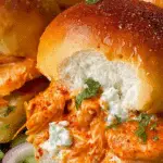 Spicy Buffalo Chicken Sliders on tray