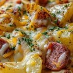 cheesy ranch potatoes and smoked sausage skillet
