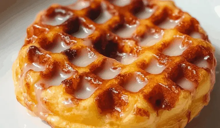 Low Carb Donut Chaffle on plate