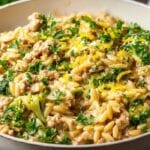 Ground Turkey Orzo one-pan dinner