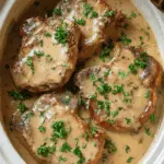 Crockpot Pork Chops slow cooked with gravy