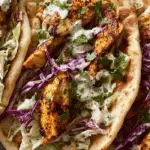 Sheet Pan Chicken Pitas with Herby Ranch Slaw