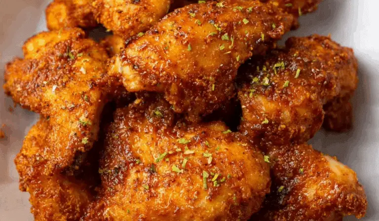 Air Fryer Buffalo Chicken crispy wings with sauce