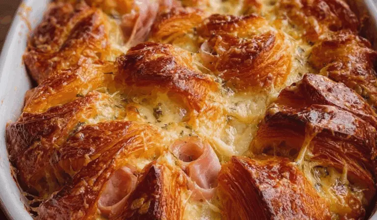 Freshly baked croissant bake on kitchen table