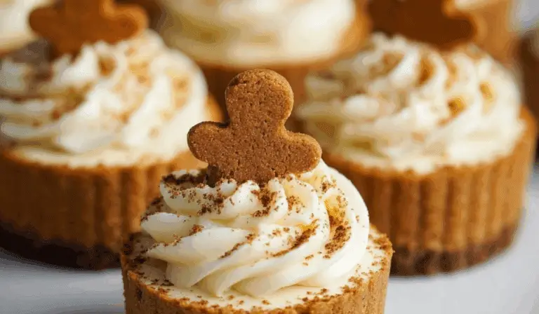 No-Bake Gingerbread Cheesecake Cups holiday dessert