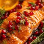 Christmas salmon festive table setting