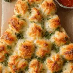 Cheesy Pull-Apart Christmas Tree Bread holiday appetizer