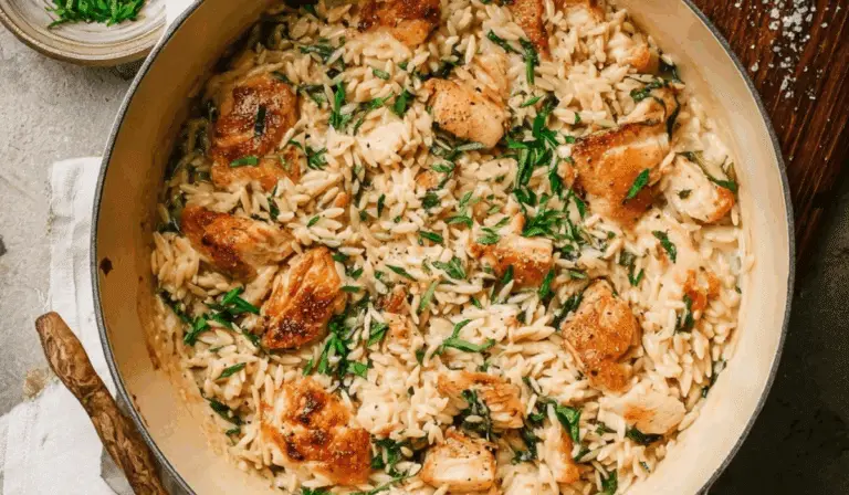 one pot chicken orzo creamy dinner