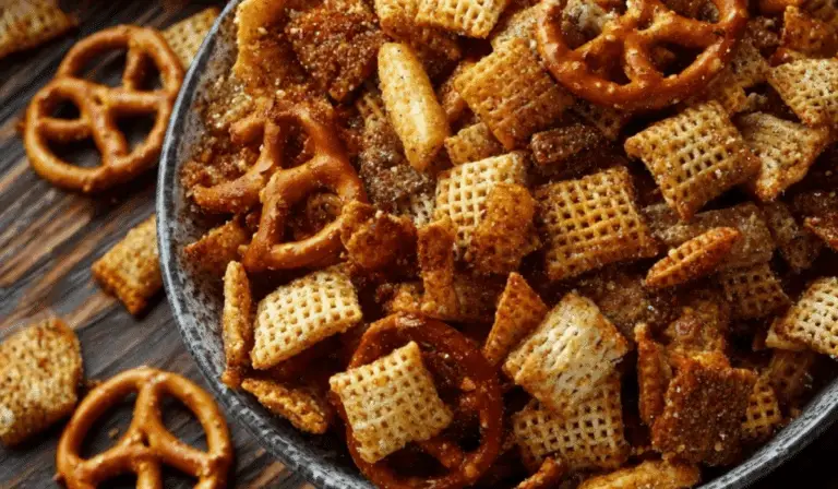Irresistible Ranch Chex Mix Snack Recipe in rustic bowl