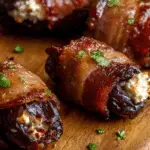 Bacon Wrapped Dates with Goat Cheese Appetizer