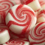 Soft Christmas Peppermints on holiday table