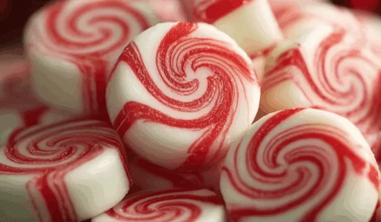Soft Christmas Peppermints on holiday table