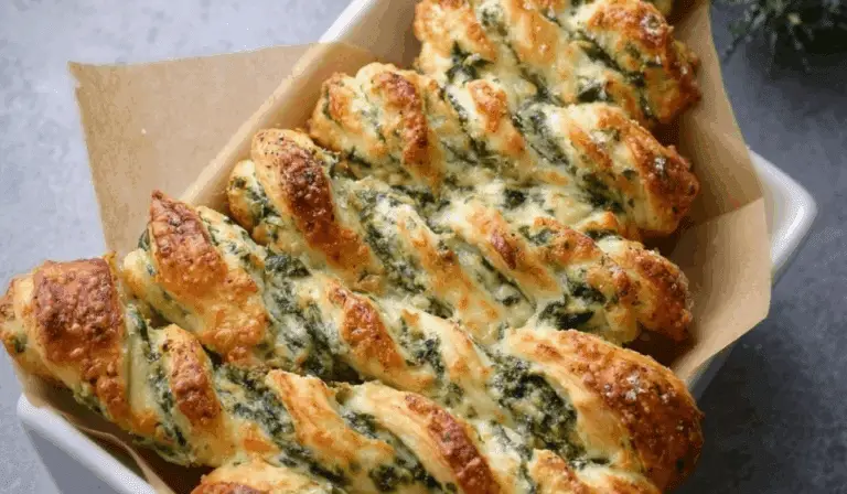Christmas Tree Spinach Dip Breadsticks festive table