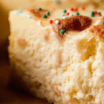 Sugar Cookie Cheesecake on wooden table