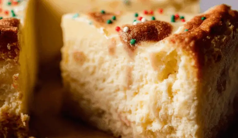 Sugar Cookie Cheesecake on wooden table