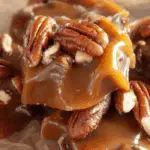 Caramel Pecan Candy on rustic parchment
