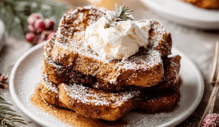 gingerbread french toast breakfast holiday recipe