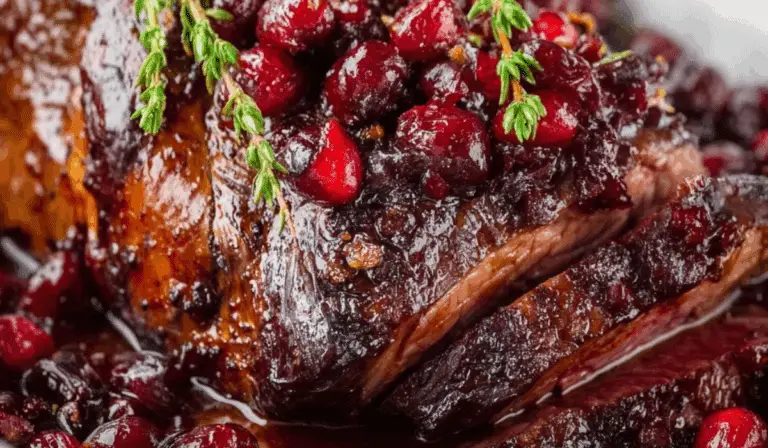 Cranberry Roast Beef Recipe holiday platter