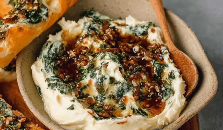 Easy Goat Cheese Appetizer with Fig Jam & Pecans on crostini