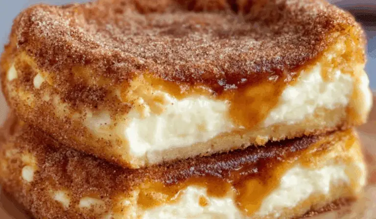 Simple Churro Cheesecake dessert topped with cinnamon sugar