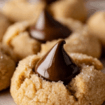 Classic Peanut Butter Blossoms on festive tray