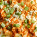 Buffalo Chicken Mac and Cheese baked casserole