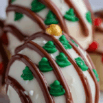 Little Debbie Christmas Tree Cake Truffles on festive plate