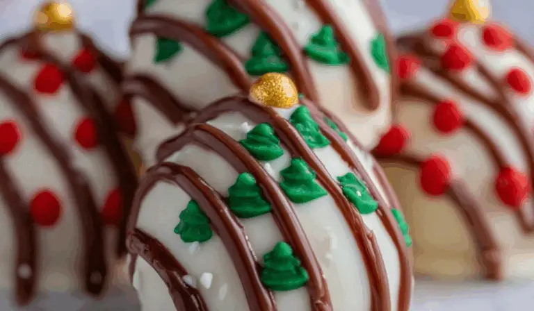 Little Debbie Christmas Tree Cake Truffles on festive plate