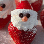 Strawberry Santa Christmas dessert platter