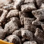 Brownie Batter Puppy Chow in bowl