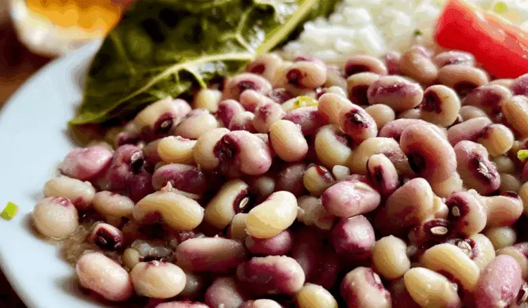 Southern Purple Hull Peas with cornbread